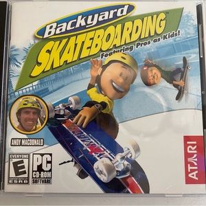 Atari Backyard Skateboarding Pros as Kids Andy McDonald PC CD-ROM Game Y2K VTG